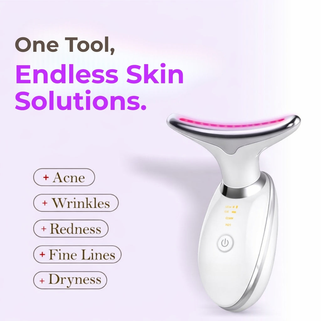 Instant Stress Relief & Hair Growth Scalp Therapy Massager & Advanced LED Skin Repair & Rejuvenation Massager